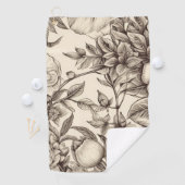 ヴィンテージフローラセピアパターン(2) ゴルフタオル (インサイチュ)