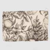 ヴィンテージフローラセピアパターン(2) ゴルフタオル (横)