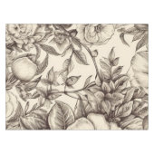 ヴィンテージフローラセピアパターン(2) テーブルクロス (正面(横))