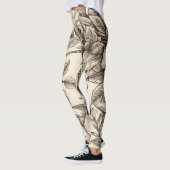 ヴィンテージフローラセピアパターン(2) レギンス (左)