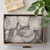 ヴィンテージフローラセピアパターン(2) 薄葉紙 (ギフト)