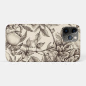 ヴィンテージフローラセピアパターン(2) Case-Mate iPhoneケース (裏面(横))
