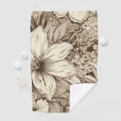 ヴィンテージフローラセピアパターン(3) ゴルフタオル (インサイチュ)