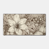 ヴィンテージフローラセピアパターン(3) デスクマット (正面)