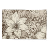 ヴィンテージフローラセピアパターン(3) 枕カバー (裏面-左)