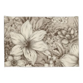 ヴィンテージフローラセピアパターン(3) 枕カバー (裏面-右)