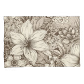 ヴィンテージフローラセピアパターン(3) 枕カバー (正面右)