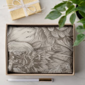 ヴィンテージフローラセピアパターン(3) 薄葉紙 (ギフト)