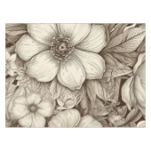 ヴィンテージフローラセピアパターン(4) テーブルクロス (正面(横))