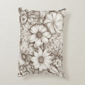 ヴィンテージフローラセピアパターン(5) アクセントクッション (裏面(縦))