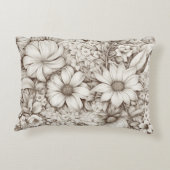 ヴィンテージフローラセピアパターン(5) アクセントクッション (裏面)