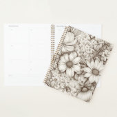 ヴィンテージフローラセピアパターン(5) プランナー手帳 (ディスプレー)