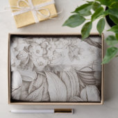 ヴィンテージフローラセピアパターン(5) 薄葉紙 (ギフト)