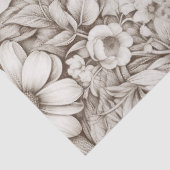 ヴィンテージフローラセピアパターン(5) 薄葉紙 (詳細)