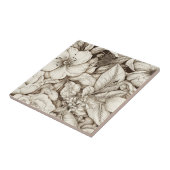 ヴィンテージフローラセピアパターン(9) タイル (側面)