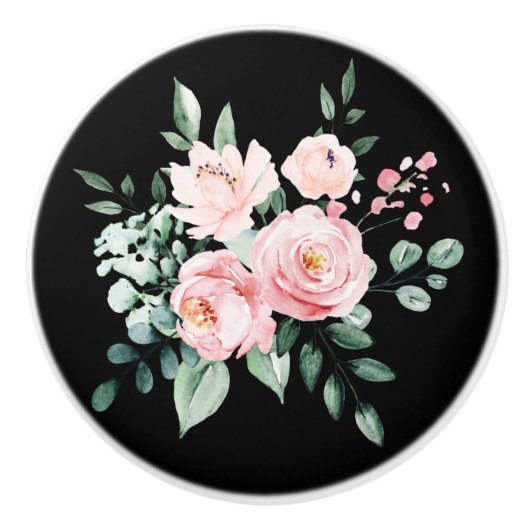 ヴィンテージフローラセラミックノブ セラミックノブ (正面)