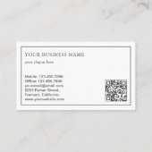 ヴィンテージフローラタイプライターQRコードライター作家 名刺 (裏面)