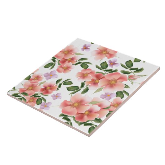 ヴィンテージフローラタイル模様 タイル (側面)