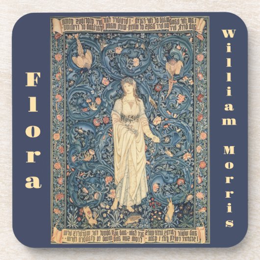ヴィンテージフローラタペストリーバイウィリアム・モリス コースター (正面)