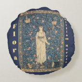 ヴィンテージフローラタペストリーバイウィリアム・モリス ラウンドクッション (裏面)