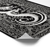 ヴィンテージフローラタペストリー – コテージコアボタニカルワ ポスター (角)