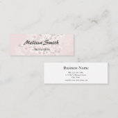 ヴィンテージフローラダスキーピンクさくらんぼ花 スキニー名刺 (正面/裏面)