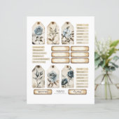 ヴィンテージフローラダスティブルーバラエフェメラセット (スタンド正面)