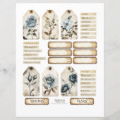 ヴィンテージフローラダスティブルーバラエフェメラセット (正面)