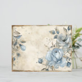 ヴィンテージフローラダスティブルーバラスクラップブック紙 (スタンド正面)