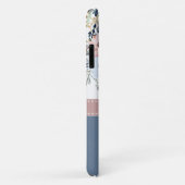 ヴィンテージフローラダスティブルーピンクローズモノグラム名 Case-Mate iPhoneケース (裏面/右)