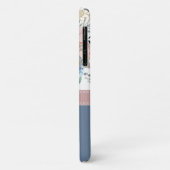 ヴィンテージフローラダスティブルーピンクローズモノグラム名 Case-Mate iPhoneケース (裏面/左)