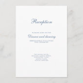 ヴィンテージフローラダスティブルー結婚ズ エンクロージャーカード (正面)