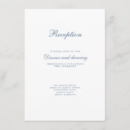 ヴィンテージフローラダスティブルー結婚ズ エンクロージャーカード