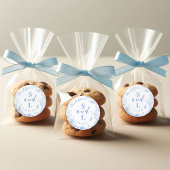 ヴィンテージフローラダスティブルー結婚式の引き出物ありがとう ラウンドシール