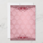 ヴィンテージフローラダマスクウェディング招待状 招待状 (裏面)