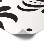 ヴィンテージフローラダマスクシームレスパターンエレガント棒 ポスター (角)