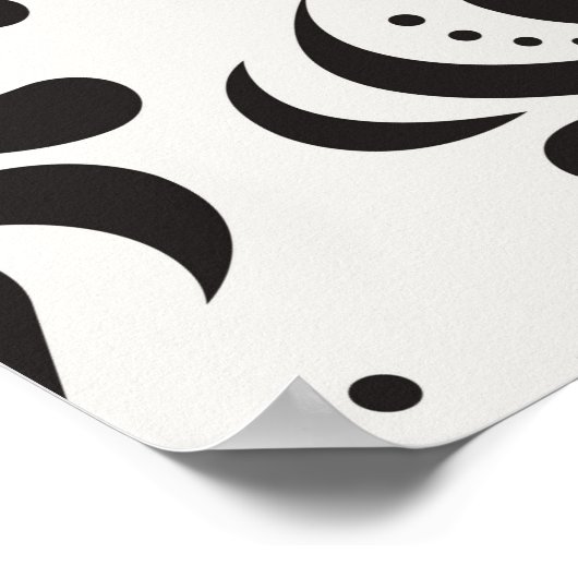 ヴィンテージフローラダマスクシームレスパターンエレガント棒 ポスター (角)