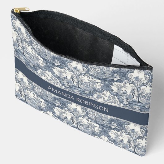 ヴィンテージフローラダマスクブルートイレデジュイミモノグラム アクセサリーポーチ (見開き)