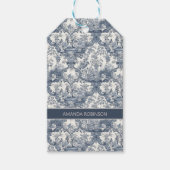 ヴィンテージフローラダマスクブルートイレデジュイミモノグラム ギフトタグ (正面)