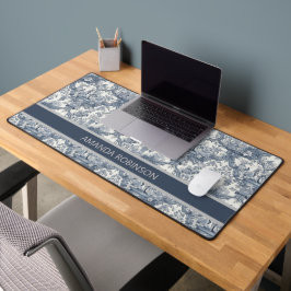 ヴィンテージフローラダマスクブルートイレデジュイミモノグラム デスクマット