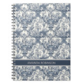 ヴィンテージフローラダマスクブルートイレデジュイミモノグラム ノートブック (正面)