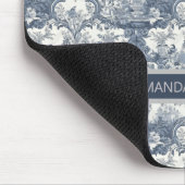 ヴィンテージフローラダマスクブルートイレデジュイミモノグラム マウスパッド (コーナー)