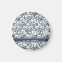 ヴィンテージフローラダマスクブルートイレデジュイミモノグラム