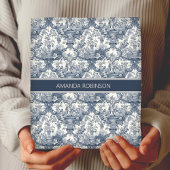 ヴィンテージフローラダマスクブルートイレデジュイミモノグラム ラッピングペーパーシート