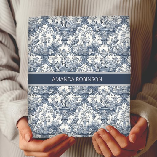 ヴィンテージフローラダマスクブルートイレデジュイミモノグラム ラッピングペーパーシート