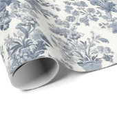 ヴィンテージフローラダマスクブルートイレデジュイミモノグラム ラッピングペーパー (ロールコーナー)
