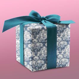 ヴィンテージフローラダマスクブルートイレデジュイミモノグラム ラッピングペーパー