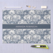 ヴィンテージフローラダマスクブルートイレデジュイミモノグラム 薄葉紙 (クラフト)