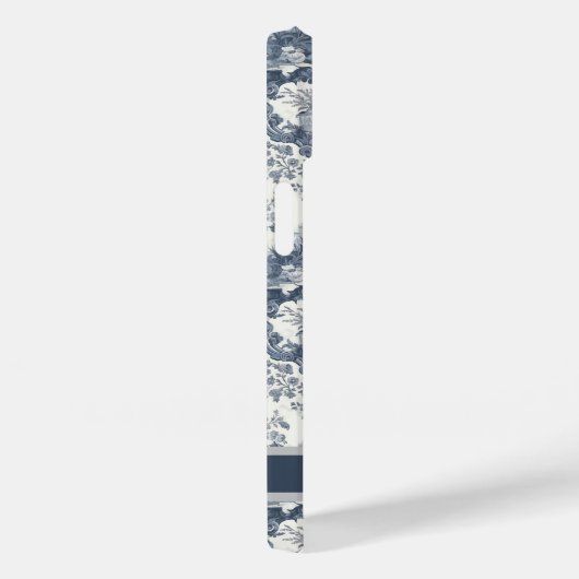 ヴィンテージフローラダマスクブルートイレデジュイミモノグラム Case-Mate iPhoneケース (裏面 / 右)