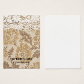 ヴィンテージフローラダマスクレースカスタムイヤリングカード (正面&裏面)